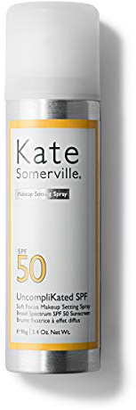 Kate Somerville UncompliKated SPF – SPF 50 Face Sunscreen and Soft Focus Makeup Setting Spray, Daily Use Sun Protection with Matte Finish, 3.4 Fl Oz