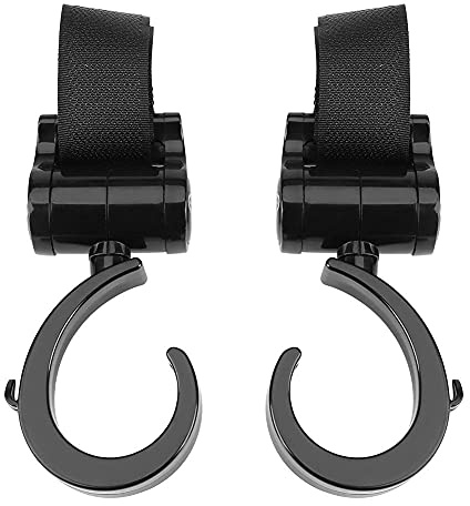 Hztyyier 2Pcs Kinderwagen Haken, Universal Kinderwagen Taschenhaken for Stroller Kinderwagen Clips Anhänger für Kinderwagen