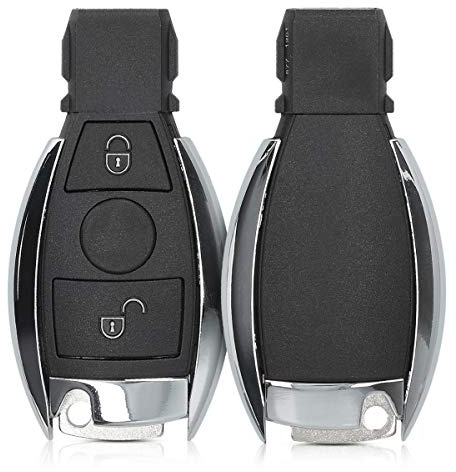 kwmobile Funda Llave Coche Compatible con Mercedes Benz Llave de Coche de 2 Botones (Solo Keyless Go) - Repuesto plástico Duro para Mando de Auto - Negro