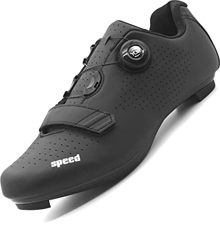 Herr Dam Cykelskor Andningsbar Vägcykel Mountain Bike Sneaker SPD/SPD-SL Kompatibel Cykel Inomhus Spinnskor Svart 43 EU