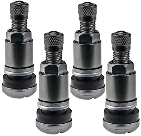 4 Stück 11,3mm Aluventil X1 Series Grey Edition PKW Universal Ventil Felgenventile Grau Metallventil Leicht