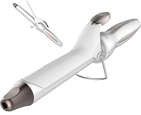 Cecotec Ferro arricciacapelli SurfCare Curly. 32 W, tormalina con rivestimento di cheratina e olio di argan, temperatura regolabile da 120 °C a 200 °C, cavo a 360°, indicatori LED