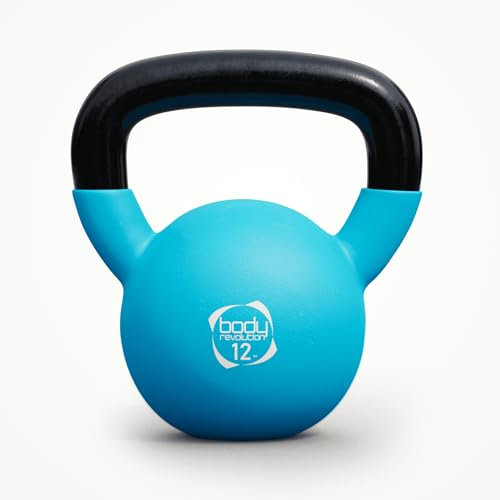 Body Revolution Neoprene Coated Cast Iron Kettlebells - Home and Gym Weights - Strength and Fitness Training Equipment for Men and Women, 2kg - 24kg 4kg+6kg+8kg (Multicolour Set)