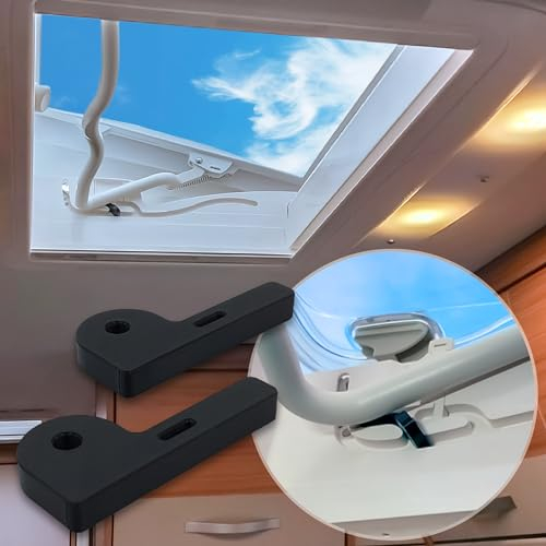 MaJoCompTec® CAMPERPART Verriegelung für Dometic Dachfenster | Wohnmobil Dachluken Sicherung | Sturmsicherung Wohnwagen | Kastenwagen Schutz Zubehör (4, SKYSAFE Heki Mini - Midi)