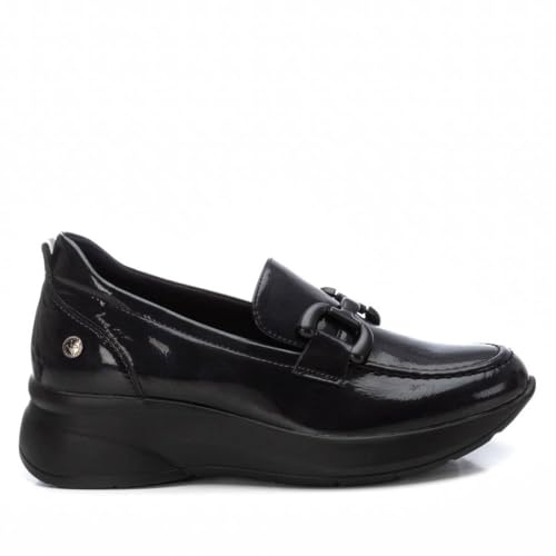 XTI - Mocasines Mujer Negro - Calzado Cómodo y Versátil - Moda Casual - Modelo 14342601 (Talla 37)