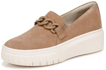 Naturalizer Womens Daphne Slip On Fashion Sneaker Camel Brown Suede 9 W