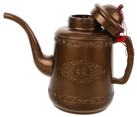 MAGICLULU Vintage Weekly Face Wash Pot Water Pitcher Juice Jug Lid Lightweight for Bedroom Living Office