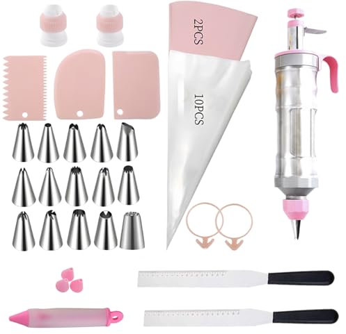 anneratteryer Penna decoratrice per dolci Siringa per dolci Beccucci sac a poche Kit pasticceria professionale Bocchette sac a poche Accessori pasticceria Spara biscotti per frolla Punte sac a poche