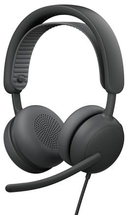 Logitech Zone Wired 2–brusreducerande headset med anpassningsbar hybrid-ANC | USB-C med USB-A adapter - Grafit