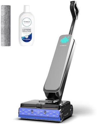 Tineco FLOOR ONE S9 Scientist Lavapavimenti Senza Fili, Aspirapolvere Smart 3-in-1, Asciugatura Rapida 85°C FlashDry, Autonomia 80 Min, Lay-Flat 180° per Sotto i Mobili, SmoothDrive 360°, Display LED