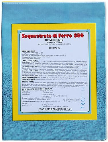 SEQUESTRATO DI FERRO S80 KG.5 CONCIME IN GRANULI IDROSOLUBILI chelato di ferro