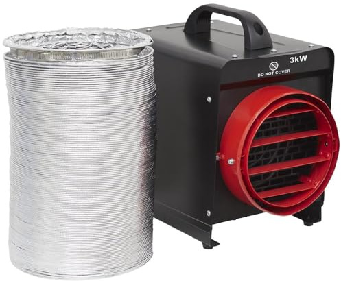 Sealey 3kW Industrial Fan Heater with Ducting - DEH3001