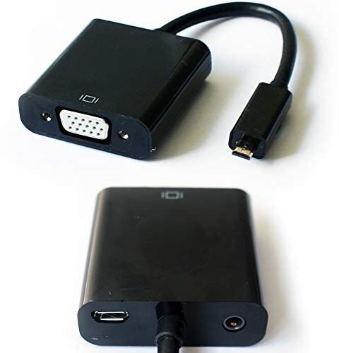 Loops Micro HDMI Type D to VGA & 3.5mm Audio Cable Converter - 1080P/UXGA Kindle Tablet
