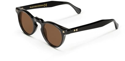 X-LAB XLAB Occhiali da sole mod. HOKKAIDO, occhiali unisex (47mm, Nero/Marrone)