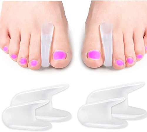 Gel Hallux Valgus Zehenspreizer Zehenkorrektur Zehentrenner Silikon [4x] Zehentrenner Silikon-Entlasten Sie Ballen, Silikon Zehen Abstandhalter für überlappende Zehen