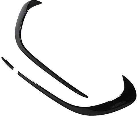 Srum 3 Pezzi Spoiler Paraurti Anteriore, Nero Lucido, ABS, Vernice Lucida Nera, Black, per Classe A W176 AMG-Line 2015-2018