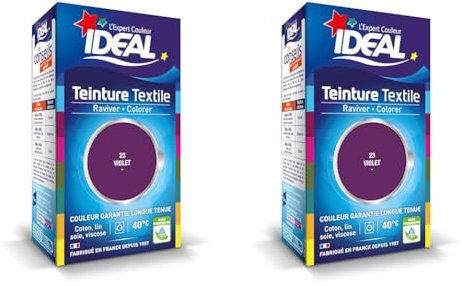 Ideal Teinture Textile Liquide 40 ml Violet (Lot de 2)