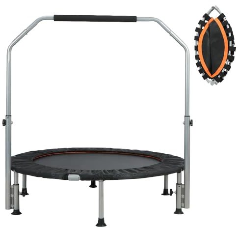 Panana 48 Inch Rebounder Trampoline for Adults with Adjustable Handlebar