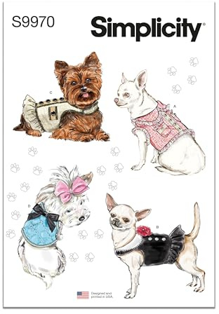 SIMPLICITY Schnittmuster SS9970A Hundemäntel A (XXS-XS-S-M)