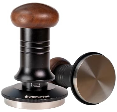 MiiCoffee Prensador de café espresso de 58,5 mm, nivel de café para portafiltro de 58 mm, profundidad ajustable, base plana de acero inoxidable