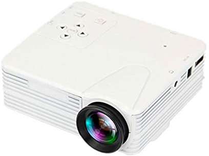 XIKDJ 1080P Portable Mini LED Projector HD 4K 3D Video Home Theater Cinema Multimedia with AV/VGA/USB Interfaces for DVD Player, Laptop, Set-Top Box, Gaming Console, Etc.,White