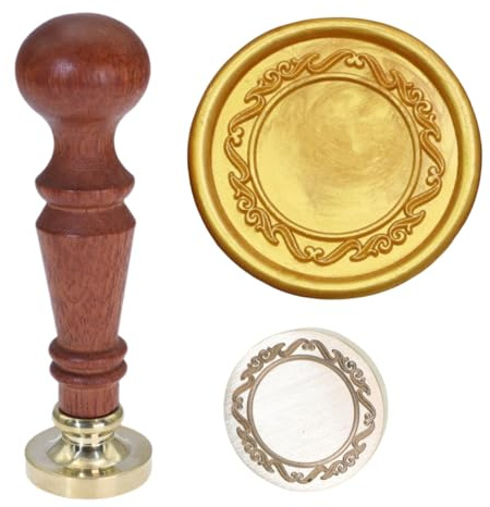 Ram vax sigill stämpel Atopbb 3D präglad relief huvud trä handtag, bröllopsinbjudningar, brev sigill (F44)