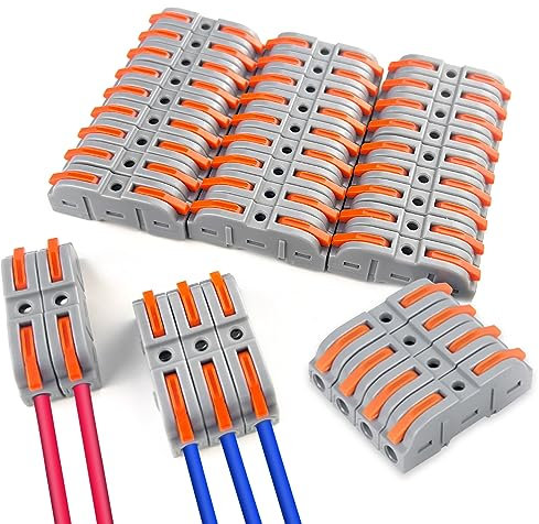 Gentpovth 36 Stück Kabelverbinder, Durchgangsverbinder Betätigungshebel, Leiter Klemme Verbindungsklemme,Feste Flexible Kabel, für Leiterarten max 4mm²,Schnellanschlussklemme für Heim, Außenbereich