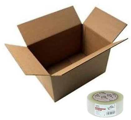 YIJIA | 12 Paquetes Cajita de Cartón Mediana | Robusta para Envíos Postales | Color MARRÓN (Tamaño 30X20X15CM)