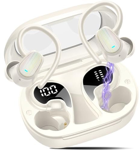 DUSONLAP Open Ear Headset, Trådlösa Bluetooth-sporthörlurar med mikrofoner