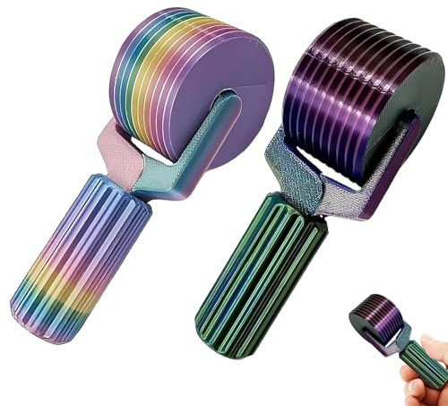 AMBEERT 2 PCS Diamond Art Roller Tools, Diamond Painting Roller, 3D Printed Roller Tool with Easy-Grip Handle, Non-Stick Design for Craft Lovers and Beginners