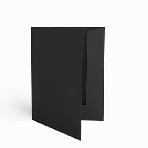 Werbegrün Präsentationsmappe A4 – 50 Stück Schwarz (Tiefschwarz) | FSC® MIX 70% | Dokumentenmappe aus 320g/m² Pappe | Mit Visitenkartenschlitz | Made in Germany | Direkt vom Hersteller