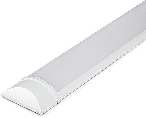 HOFTRONIC - 2er Pack LED Lichtleisten 120cm 40W Röhrenlampe Komplett 4000K Neutralweiß 4800lm Super Hell 30000h Langfeldleuchte 1200x74x25mm (LxBxH) Kellerlampe garagenbeleuchtung - IP20 Innen