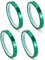 QWORK® 4 Rotoli Nastro Termico Nastro Alta Temperatura 10 mm x 33 m Nastro Kapton per Stampa Sublimatica, Trasferimento di Calore e Isolamento (Verde)