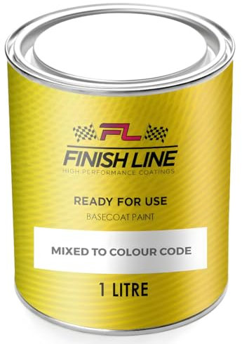 FINISH LINE Peinture blanche 1 L prête à l'emploi, pour jantes en métal, plastique, aluminium, pare-chocs, fibre de verre, fibre de verre pour Volkswagen/Skoda L902