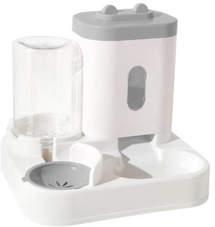 Automatic Cat Feeder - 2 in 1 Cat Auto Feeder Food Bowl, Large Capacity Food Container Water Dispenser, Auto Dog Feeder Pet Feeder, Automatic Cat Food Dispenser for Small Medium Dogs Cats