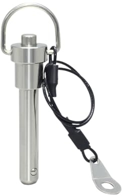 1pc de pasador de bloqueo de bola con resorte de acero inoxidable de diámetro 12.7mm, pasador de liberación rápida con cordón anti-pérdida, 12.7x75mm