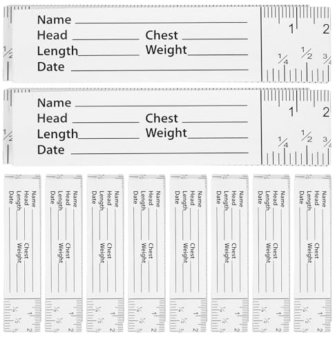IWOWHERO 10 Pièces Ruban à Mesurer en Papier Blanc, Outil de Mesure et Résistant pour Règle de Tailleur et Garçon et Filles Mesurant, pour Couture et Mesure Corporelle
