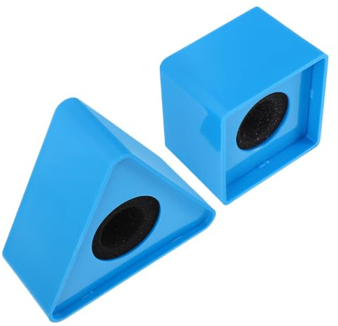 HONMEET 2pcs Portable Microphone Flag Station with Square and Triangular Shapes, High Visibility Abs and Sponge Material Desktop Mic Logo Holder for Tv Station and News Reporter Interviews