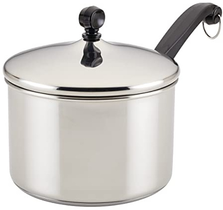 Farberware Classic Stainless Steel Sauce Pan/Saucepan with Lid, 3 Quart, Silver
