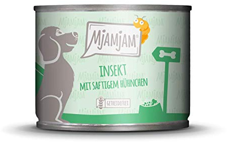 MjAMjAM - Premium Wet Food for Dogs - Insect with Juicy Chicken, Pack of 1 (1 x 200 g), Grain-Free with Extra Meat