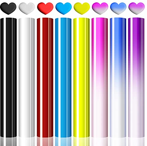 Souarts Plotterfolie Textil Vinyl Farbwechsel mit Licht, Schaumstoff 3D Flockfolie für Plotter Vinylfolie Transferpapier zum Aufbügeln Plotter für DIY T-Shirt Handwerk Leder