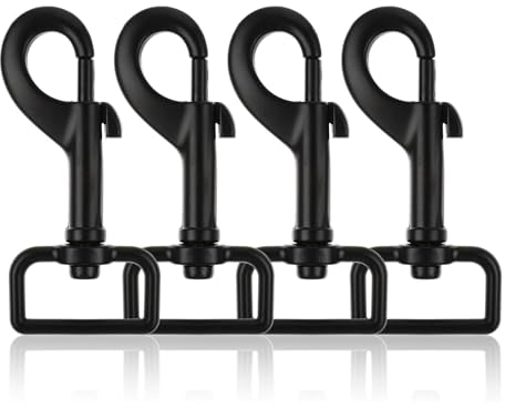 4 Piezas Mosquetón con Articulación Giratoria, Gancho con Articulación Giratoria, Carabinador, Gancho con Articulación Giratoria, para Cuello de Perro, para Cuello de Perro Cubo de Hamaca