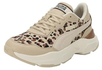 PUMA Damen Cassia Rose I Am The Drama Sneaker, Putty Sugared Almond Black Brown Mushroom Beige, 39 EU