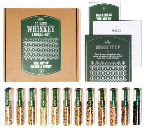 Chips de madera para ahumar whisky: añade un sabor ahumado profundo al whisky, bourbon y cócteles | Imprescindible para conocedores y mezclólogos caseros