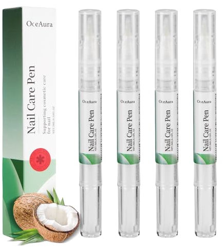 YIIFELL Nail Care Pen 4 PCS Nail Care Pen Nagelpilz Stift österreich Für Gepflegte Fingernägel & Fußnägel Mit Kokosnussöl, Vitamin E & Mandelöl
