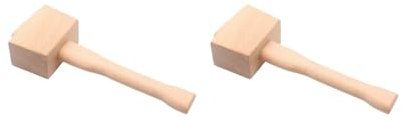 Lot de 2 maillets en bois de hêtre massif de 245 mm pour charpentier
