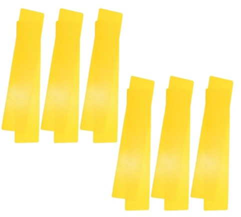 Toyvian 12pcs Marqueurs à Disque Plat Jaune en PVC pour Marquage de Terrain de Tennis et Basket, Installation Rapide, Haute Visibilité pour Usage Professionnel en Lieux Polyvalents