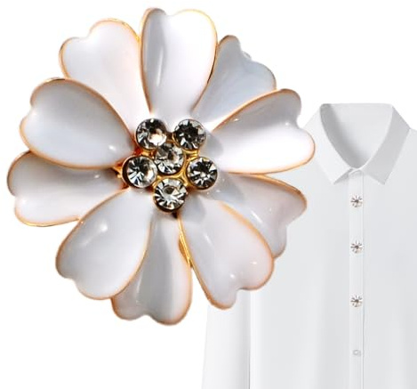 Couvercle De Bouton - Décor Floral En Strass avec Clip - Boutons De Manchette Femme Conception À Clipser pour Une Installation Facile pour Jeans Robes Chemises pour Banquets Et Événements D'entreprise
