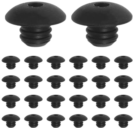 RUNROTOO 100 ganchos para paneles perforados con tapón - Tapones de silicona para sistema de fijación - Cierres de gancho ocultos y retenedores para colgadores de paneles perforados para organizador