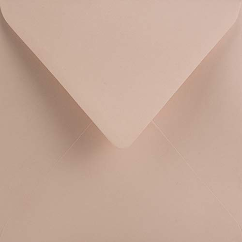 Netuno 25 Umschläge quadratisch Blass-Rosa 153 x 153 mm 115g Sirio Color Nude quadratische Briefumschläge schön Einladungsumschläge edel für Geburtstag Hochzeit Taufe wedding invitation envelope